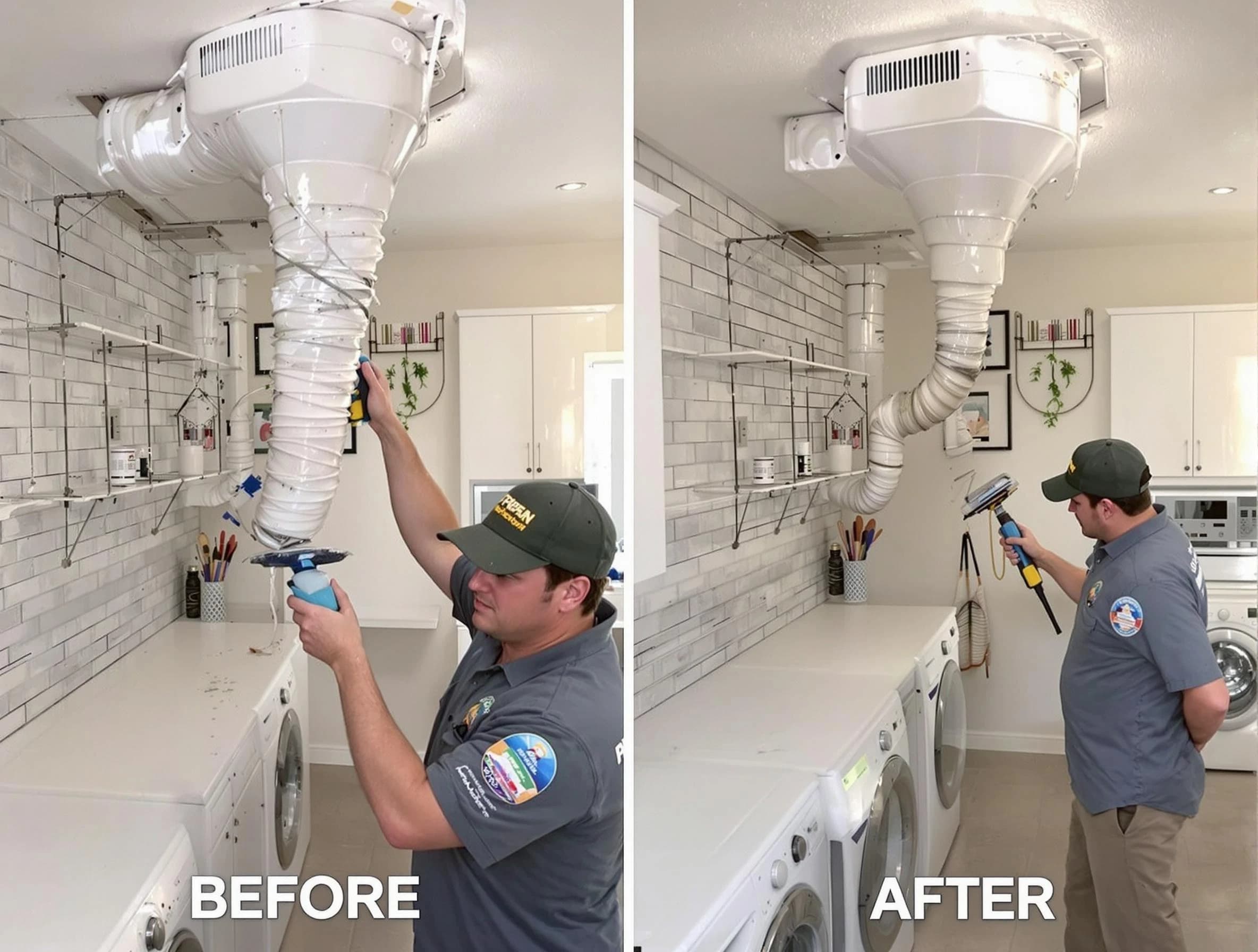 Professional dryer exhaust vent cleaning by Hoover Dryer Vent Cleaning in Hoover