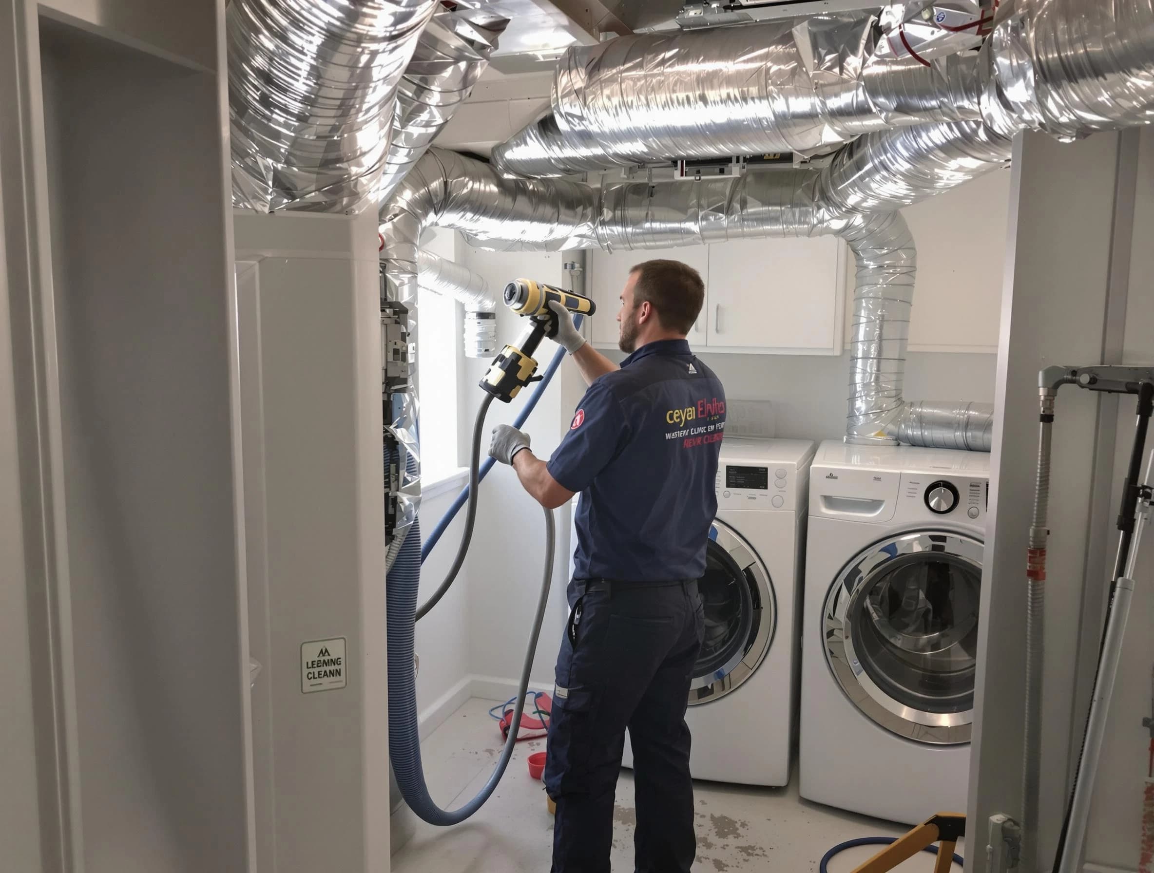 Hoover Dryer Vent Cleaning specialist using advanced equipment for thorough duct cleaning in Hoover