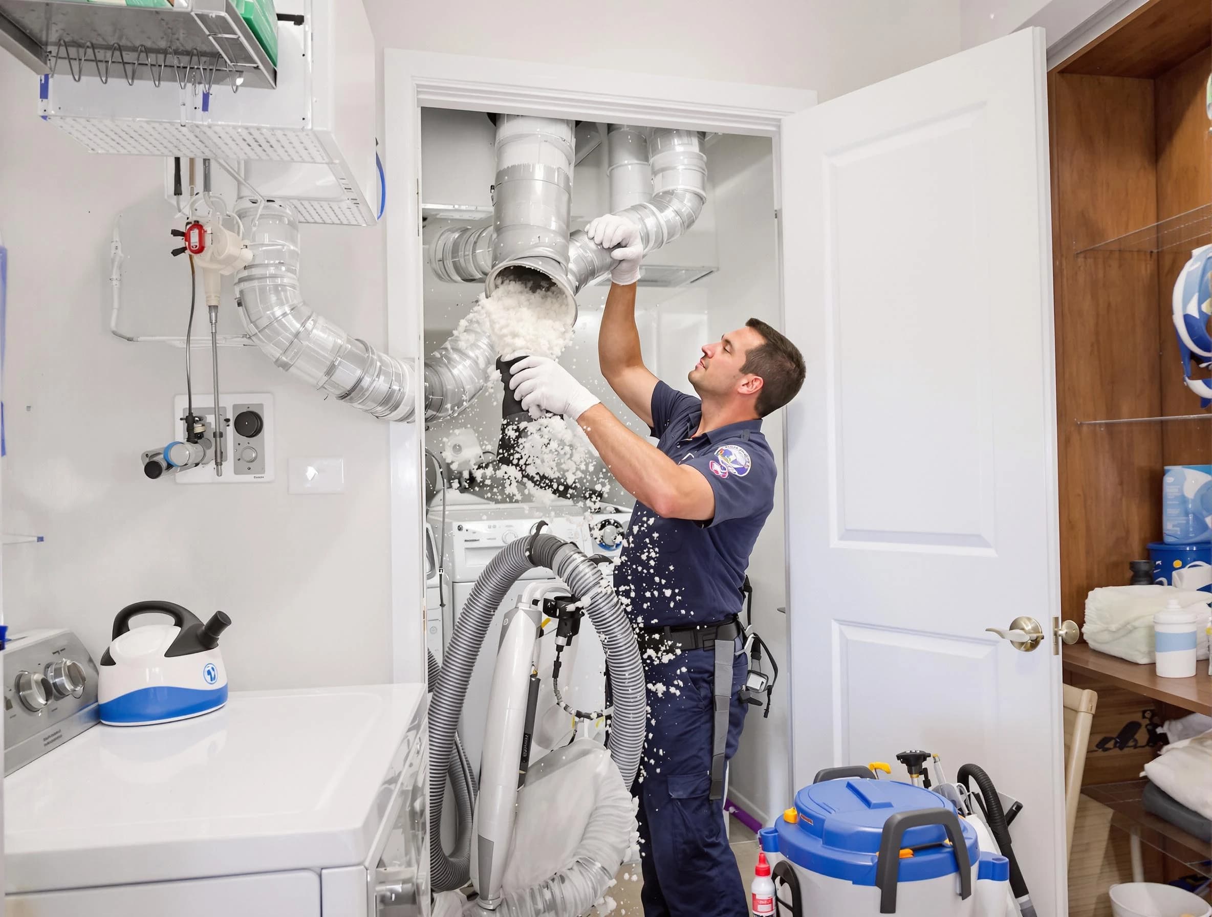 Hoover Dryer Vent Cleaning technician delivering thorough residential dryer vent cleaning service in Hoover