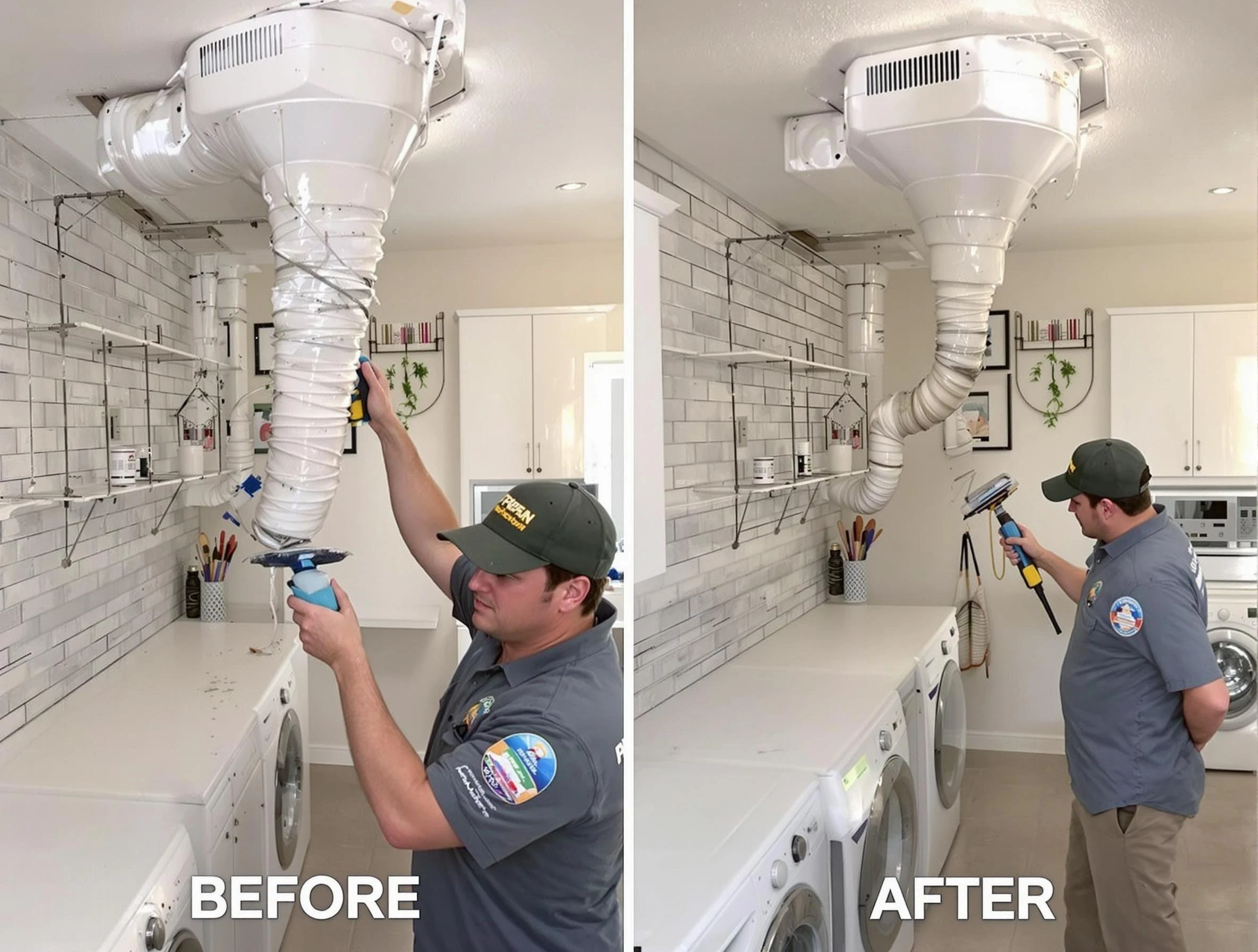 Professional dryer exhaust vent cleaning by Hoover Dryer Vent Cleaning in Hoover